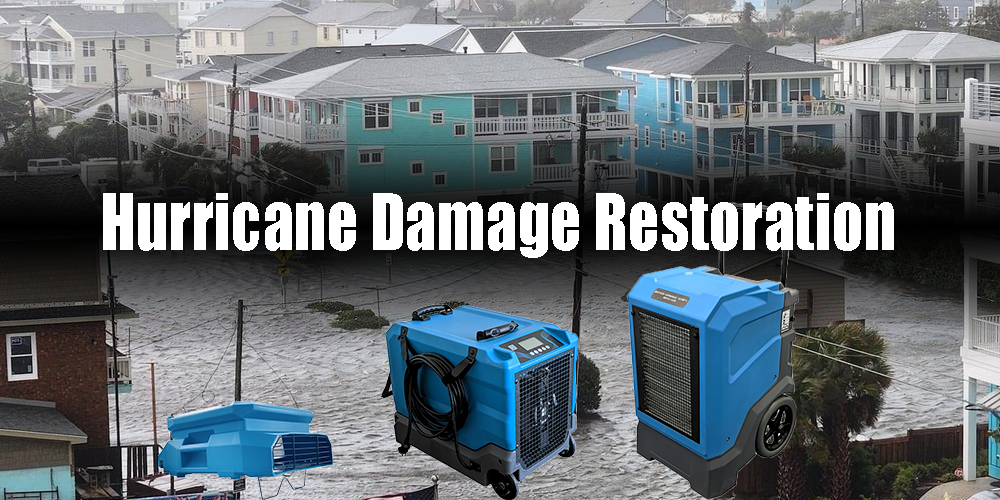 Dehumidifiers and Fans for Hurricane Damage Restoration