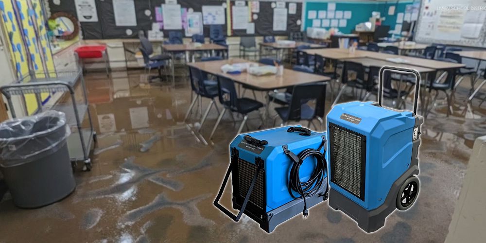 Restoration Dehumidifiers for School After Water Damage